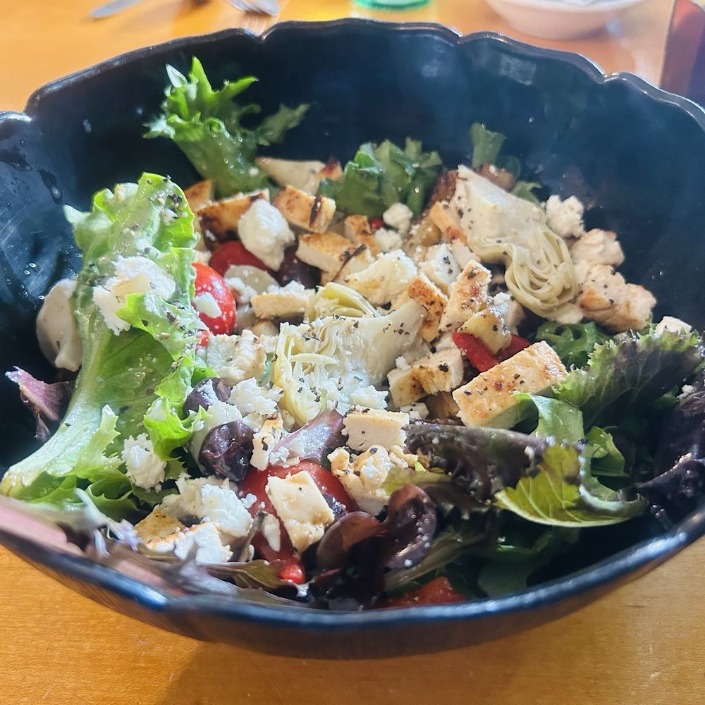 Toasties Cafe - Meditteranean salad w/ grilled chicken (very good) - American Near Me - Pacific Grove, California Toasties Cafe - Meditteranean salad w/ grilled chicken (very good) - American Near Me - Pacific Grove, California