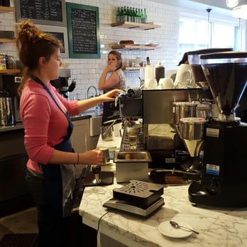 Coyle's Bakeshop - Barista making coffee - Cafes Near Me - Seattle, Washington