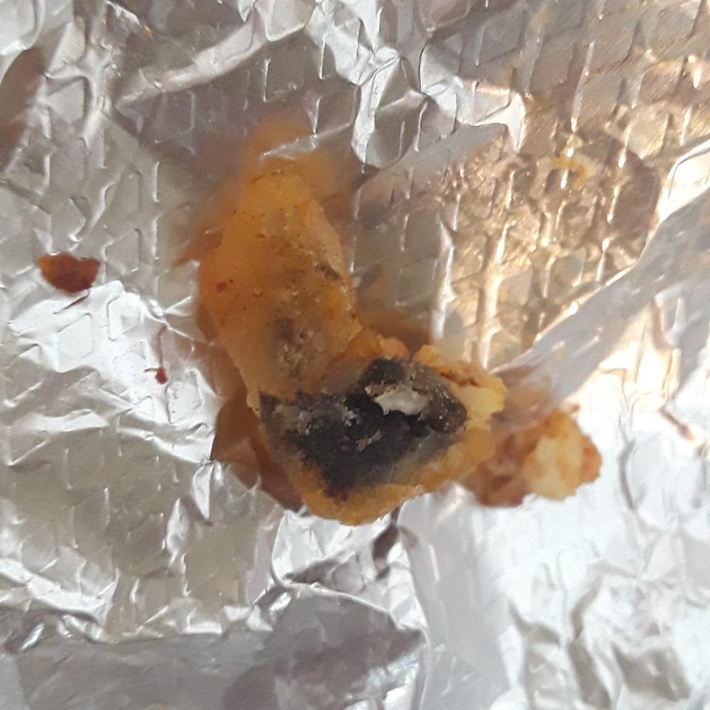 Green Taco - Looks like mold because it was in a specific part of the potato piece and not burnt. Hope I don't get sick. ): - Mexican Near Me - Riverside, California