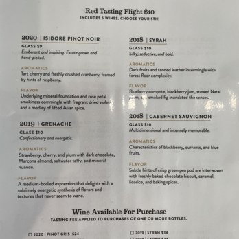 Columbia Ridge Winery - Menu - Wine Tasting Room Near Me - Ridgefield, Washington