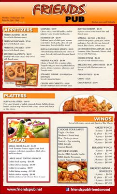 Menu photo 1 Friends Pub Friendswood, TX