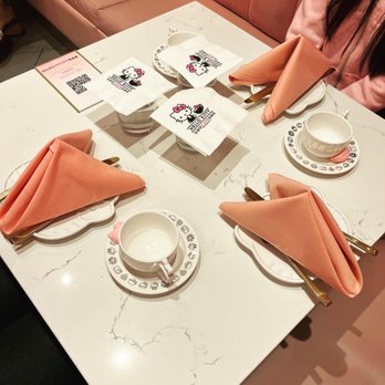 Hello Kitty Cafe - The cute table setting - Cafes Near Me - Irvine, California
