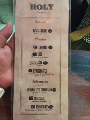 Menu photo 4 Holy Burger São Paulo, SP