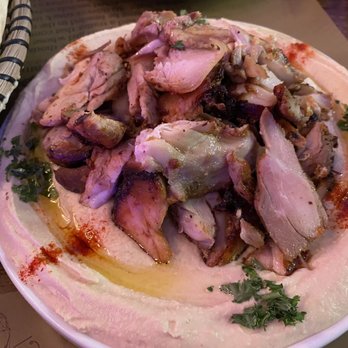 Kahramana Restaurant - Chicken shawarma with hummus - Middle Eastern Near Me - Upland, California