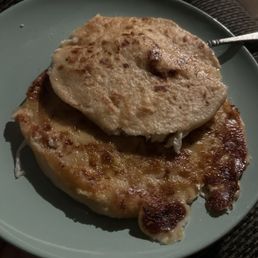 Pupusa de Queso con Chicharron and Pupusa de Queso