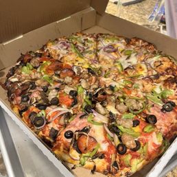 Large pizza. Half Phil's Combo and half Tristen's BBQ Chicken Large pizza. Half Phil's Combo and half Tristen's BBQ Chicken