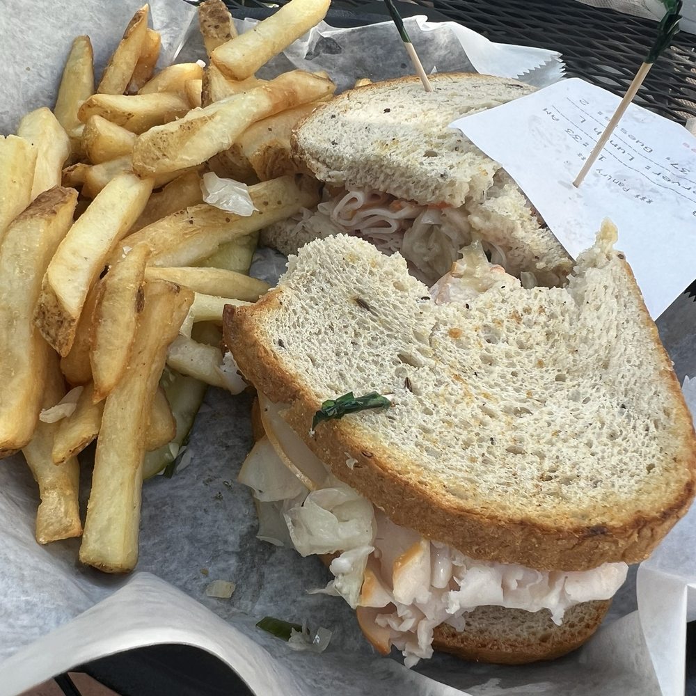 Schnitz Ada Grill - California Reuben and fries. - Sandwiches Near Me - Ada, Michigan