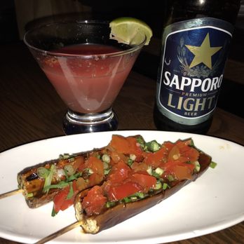 Sampan - Eggplant Satay (Miso Caramel, Peppadew, Scallion) - Asian Fusion Near Me - Philadelphia, Pennsylvania
