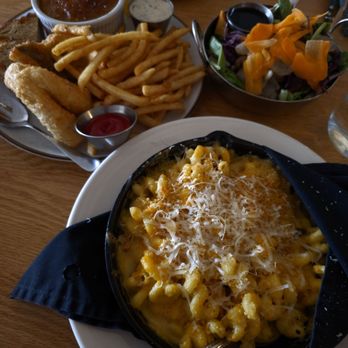 The Driftless Cafe - Mac and cheese, fried walleye (fish and chips), salad, sweet potato creme brulee - Sandwiches Near Me - Viroqua, Wisconsin The Driftless Cafe - Mac and cheese, fried walleye (fish and chips), salad, sweet potato creme brulee - Sandwiches Near Me - Viroqua, Wisconsin