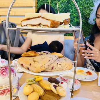 Proper Rose Garden - Proper Rose Garden Set - Pork tonkatsu sandwich, assorted pastries, and tiramisu - Themed Cafes Near Me - Katy, Texas