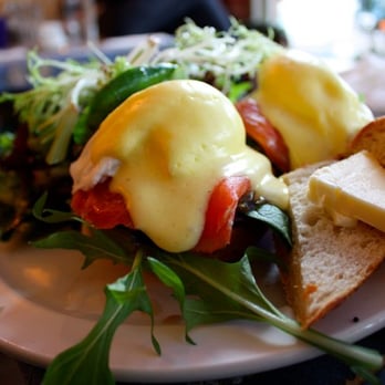 Bonjour Brioche - salmon eggs benedict .. good but the bread is really hard to cut through and makes the experience quite frustrating. - Breakfast & Brunch Near Me - Toronto, Ontario Bonjour Brioche - salmon eggs benedict .. good but the bread is really hard to cut through and makes the experience quite frustrating. - Breakfast & Brunch Near Me - Toronto, Ontario