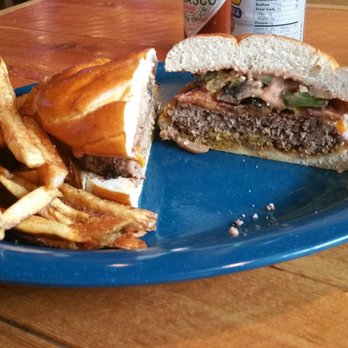 Open Range Grill - Nice looking burger inside there - American Near Me - Ogallala, Nebraska
