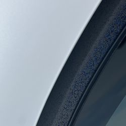 Club Car Wash - trim with left over blue chemical after MVPwash.
