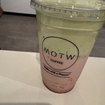 MOTW Coffee and Pastries - Strawberry with Matcha cream foam - Min - Coffee & Tea Near Me - Fishers, Indiana