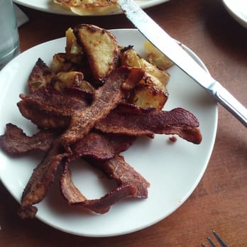 Horatio's - Side of extra crispy bacon (like 5 slices!) and rosemary potatoes, after I ate some of them. - Seafood Near Me - San Leandro, California Horatio's - Side of extra crispy bacon (like 5 slices!) and rosemary potatoes, after I ate some of them. - Seafood Near Me - San Leandro, California