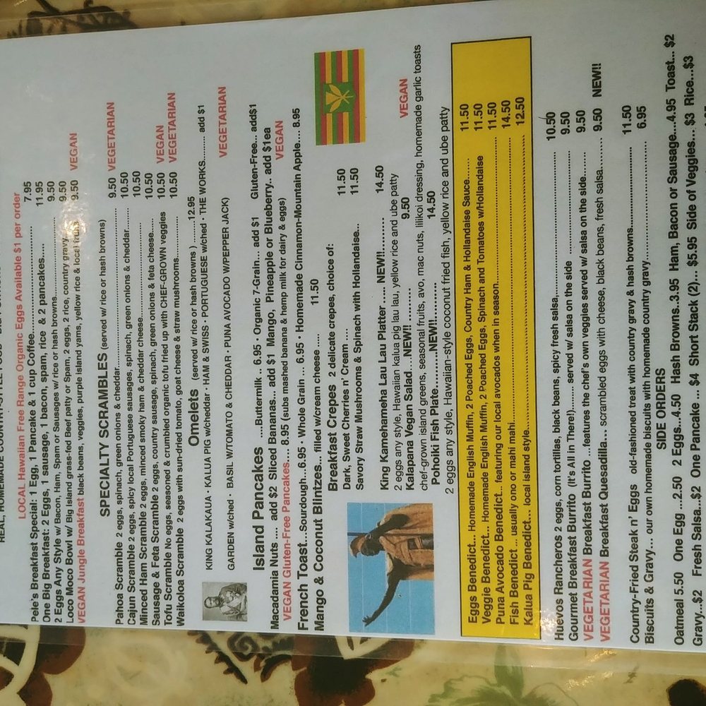 Pele's Kitchen - Breakfast Menu - Breakfast & Brunch Near Me - Pahoa, Hawaii Pele's Kitchen - Breakfast Menu - Breakfast & Brunch Near Me - Pahoa, Hawaii