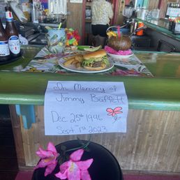 Cheeseburgers in Paradise themed night. Cheeseburgers in Paradise themed night.