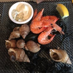Les Goëlands - Entrée assiette de billets et crevettes