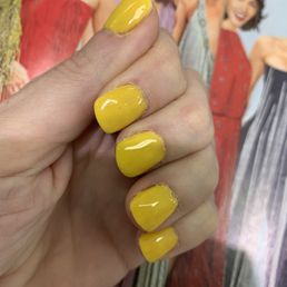Spot on the 2nd finger from underneath the polish