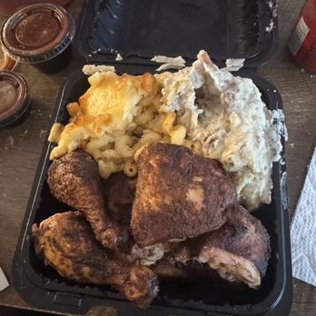 Bitterman’s BBQ - Smoked chicken, Mac & cheese & mashed potatoes - Barbeque Near Me - West Babylon, New York