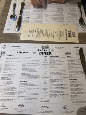 Menu photo 4 Phoenicia Diner Phoenicia, NY