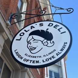 Exterior outside entrance of Lola’s Deli - Elizabeth, Illinois Exterior outside entrance of Lola’s Deli - Elizabeth, Illinois