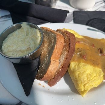 Cafe Fleur De Lis - Fleur De Lis Omelet 5/5 and the Grits OHH MY GOSH YESSSSS - Coffee & Tea Near Me - New Orleans, Louisiana