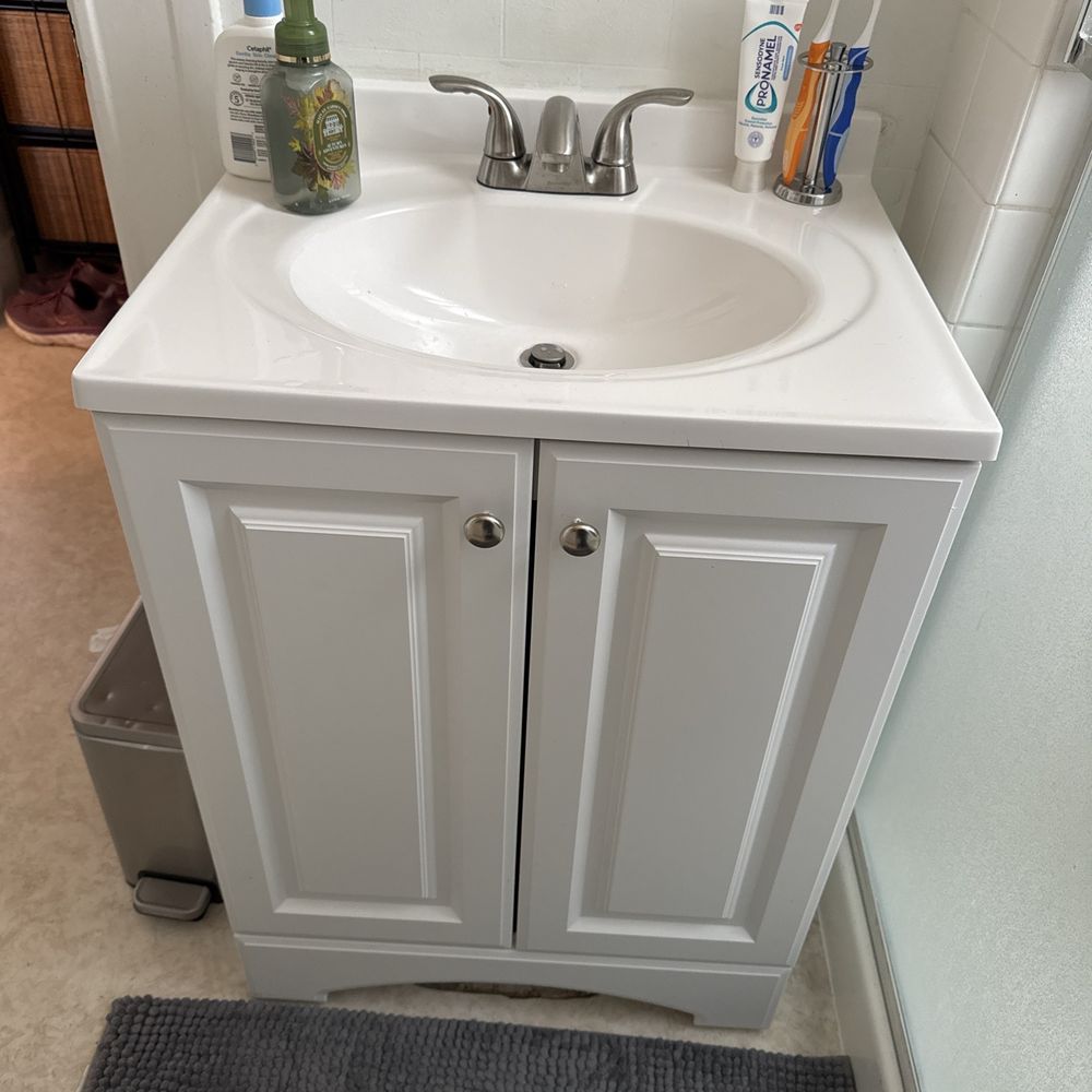 Discount Plumbing Rooter Services - The new sink, base cabinet, and faucet. - Plumbing Near Me - San Francisco, California