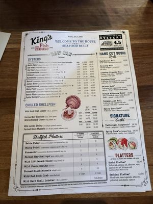 Menu photo 1 King's Fish House - Carlsbad Carlsbad, CA Menu photo 1 King's Fish House - Carlsbad Carlsbad, CA