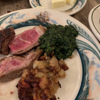Peter Luger - Luger's Special German Fried Potatoes (for 2) and Creamed Spinach (for 2) - Steakhouses Near Me - Brooklyn, New York Peter Luger - Luger's Special German Fried Potatoes (for 2) and Creamed Spinach (for 2) - Steakhouses Near Me - Brooklyn, New York