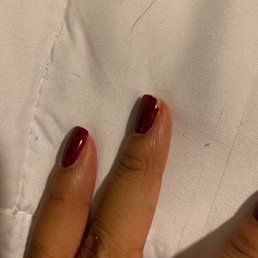 Chipped shellac. Two days later