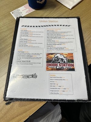 Menu photo 3 Union Station Cafe Dugger, IN