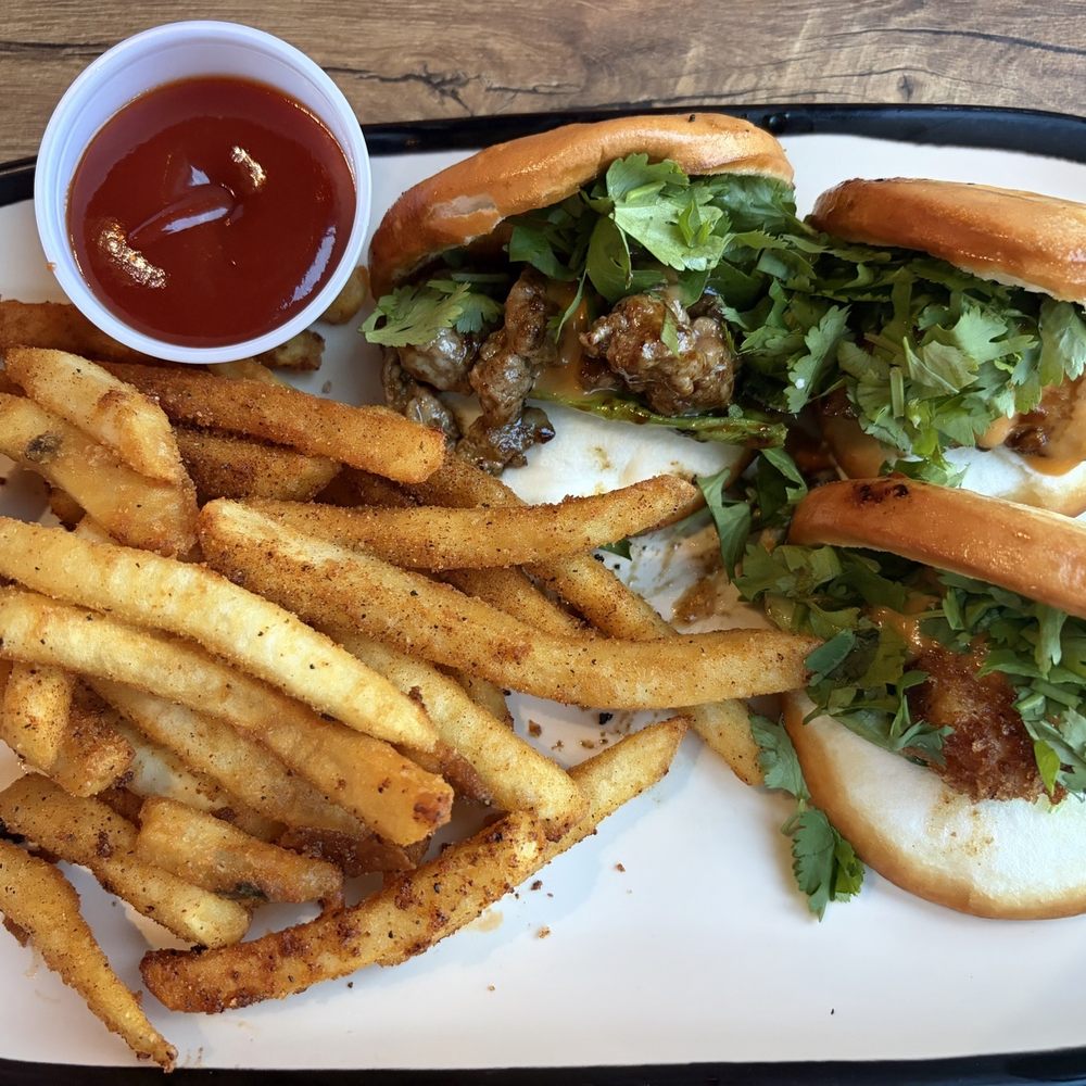 375 Social Kitchen - BAO buns sliders and season fries were delicious.. a must try!! - Asian Fusion Near Me - Universal City, Texas 375 Social Kitchen - BAO buns sliders and season fries were delicious.. a must try!! - Asian Fusion Near Me - Universal City, Texas