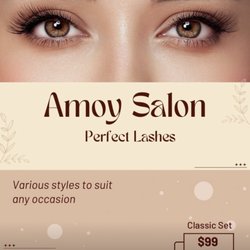 Amoy Salon and Spa - Eyelash extensions at Amoy Salon 908-688-6888
