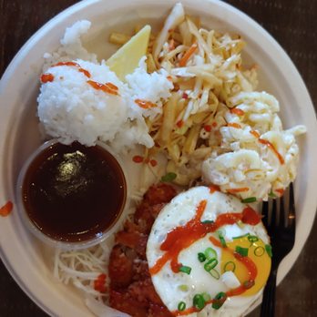Kokonut Grill - Coconut Rice, Katsu Chicken & Egg (w/ Katsu Sauce), Macaroni Salad, and Spicy Slaw. - Asian Fusion Near Me - Richmond, Virginia Kokonut Grill - Coconut Rice, Katsu Chicken & Egg (w/ Katsu Sauce), Macaroni Salad, and Spicy Slaw. - Asian Fusion Near Me - Richmond, Virginia
