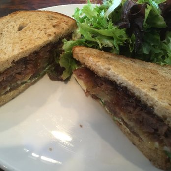 Kith And Kin - Pulled duck panini (brunch); w/ caramelized onions, fig jam, arugula. Side of dressed greens (other option being fries). Highly recommend - Breakfast & Brunch Near Me - Hudson, Massachusetts Kith And Kin - Pulled duck panini (brunch); w/ caramelized onions, fig jam, arugula. Side of dressed greens (other option being fries). Highly recommend - Breakfast & Brunch Near Me - Hudson, Massachusetts