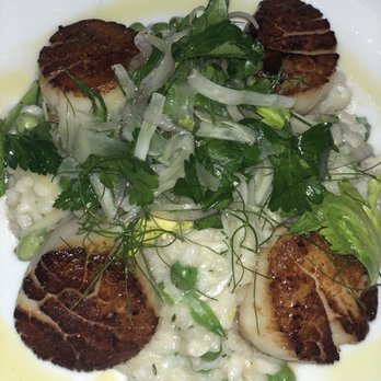 Ocean Prime - Scallops with pea risotto - Seafood Near Me - New York, New York