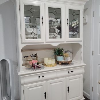 JSR Painting - China cabinet! From ugly brown to bright and beautiful white. - Painters Near Me JSR Painting - China cabinet! From ugly brown to bright and beautiful white. - Painters Near Me