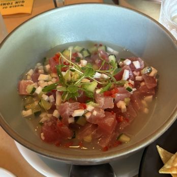ZuZu - Tuna ceviche. It was a special of the day, served with a small portion of tortilla chips. - Tapas Bars Near Me - Napa, California ZuZu - Tuna ceviche. It was a special of the day, served with a small portion of tortilla chips. - Tapas Bars Near Me - Napa, California