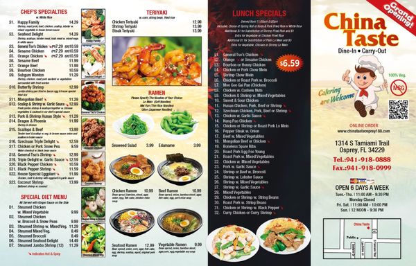 Menu photo 2 China Taste Osprey, FL