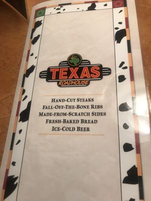 Menu photo 3 Texas Roadhouse Bliss, TX