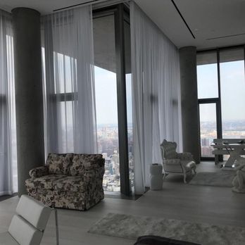 Alluring Window - Alluring Window customized & installed custom sheer draperies for this 56 Leonard stunning apartment - Shades & Blinds Near Me - New York, New York