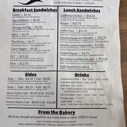 Sun Run Cafe - Menu