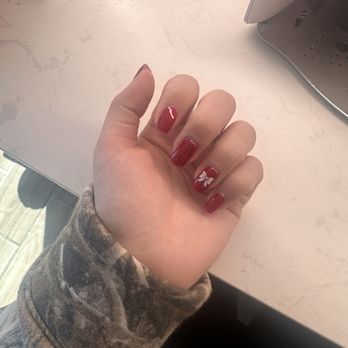 Nail Trix and Spa - Gel extensions with shade pomegranate - Nail Salons Near Me - California, Maryland Nail Trix and Spa - Gel extensions with shade pomegranate - Nail Salons Near Me - California, Maryland
