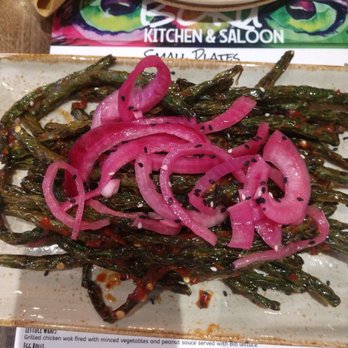 Boku Kitchen + Saloon - Szechuan Wok Green Beans, sparkly flavor, umami. Ginger, Garlic spicy soy sauce. I couldn't stop eating. - Pan Asian Near Me - Columbia, South Carolina Boku Kitchen + Saloon - Szechuan Wok Green Beans, sparkly flavor, umami. Ginger, Garlic spicy soy sauce. I couldn't stop eating. - Pan Asian Near Me - Columbia, South Carolina