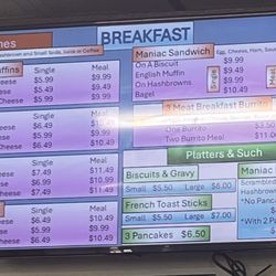 Mrs. C's Burgers - Breakfast Menu as of 6/2026