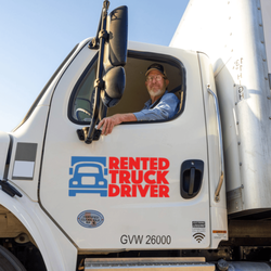 Rented Truck Driver - A Rented Truck Driver driving a rental truck