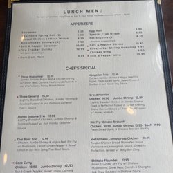 Sesame Sea Asian Bistro - Lunch menu