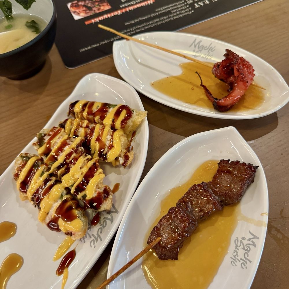 Machi Sushi - Beef yakitori, baby octopus yakitori - Japanese Near Me - Houston, Texas