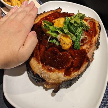 Cochon RESTAURANT - Large plate special - sweet ham. Friend's hand vs the ham - enormous! - Cajun/Creole Near Me - New Orleans, Louisiana Cochon RESTAURANT - Large plate special - sweet ham. Friend's hand vs the ham - enormous! - Cajun/Creole Near Me - New Orleans, Louisiana